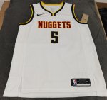 NBA 5 Caldwell-pope Nuggets Maillot blanc